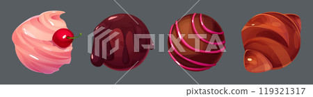 Chocolate candy game world planet cartoon space 119321317