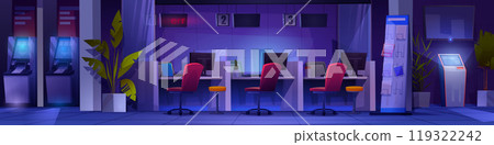 Night bank office interior design Night bank office interior design 119322242