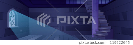 Prison cell in medieval castle 119322645