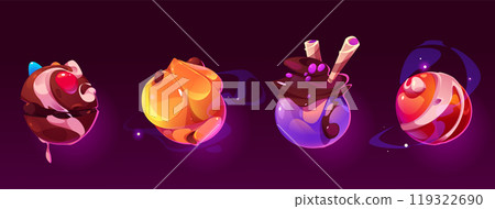 Candy space planet for game food world cartoon Candy space planet for game food world cartoon 119322690