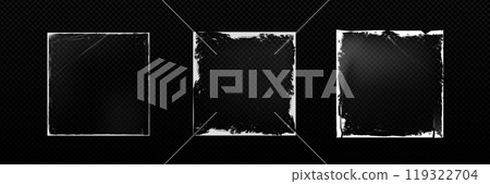 Edge grunge of worn vinyl - transparent vector Edge grunge of worn vinyl - transparent vector 119322704