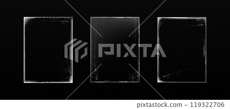 Realistic set of distressed edge photos Realistic set of distressed edge photos 119322706