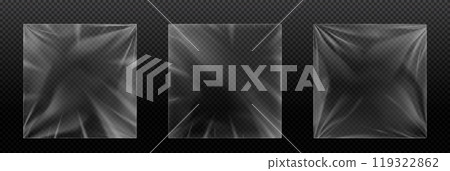 Realistic set of square vinyl record covers 119322862