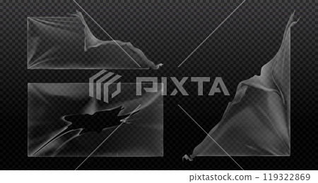 Plastic paper wrap cover with shrink overlay frame Plastic paper wrap cover with shrink overlay frame 119322869