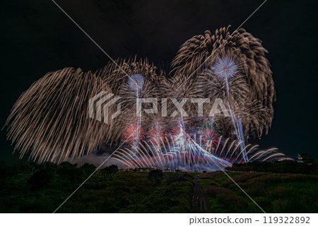 約3萬發煙火裝飾夜空的利根川煙火大會,日本最美麗的煙火、藝術煙火、四大煙火大師的藝術表演 約3萬發煙火裝飾夜空的利根川煙火大會,日本最美麗的煙火、藝術煙火、四大煙火大師的藝術表演 119322892