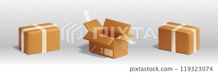 Cardboard boxes for products delivery or storage 119323074