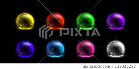 Neon color dome shields set 119323258