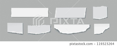 White torn paper sheet edge note vector texture White torn paper sheet edge note vector texture 119323264