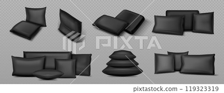 3d realistic bed pillow cushion vector mockup 3d realistic bed pillow cushion vector mockup 119323319