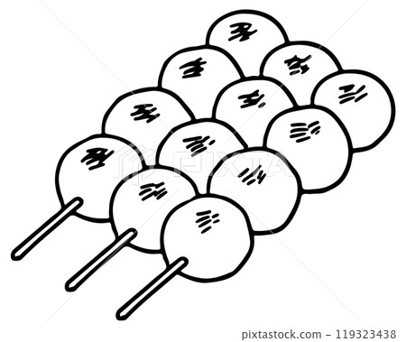 御手洗團子線描 119323438