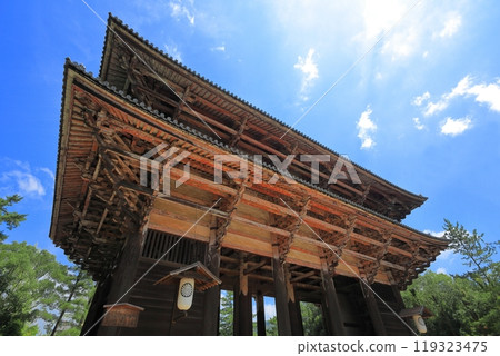 [奈良縣]晴天的東大寺南大門 119323475