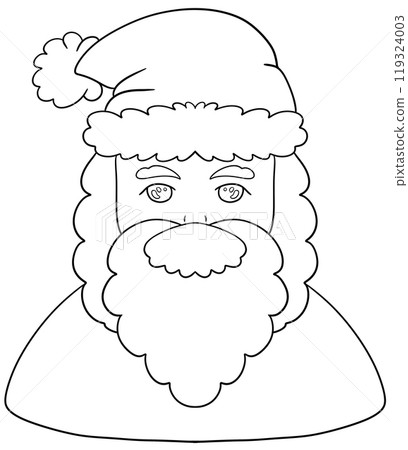 santa claus line drawing coloring page 119324003