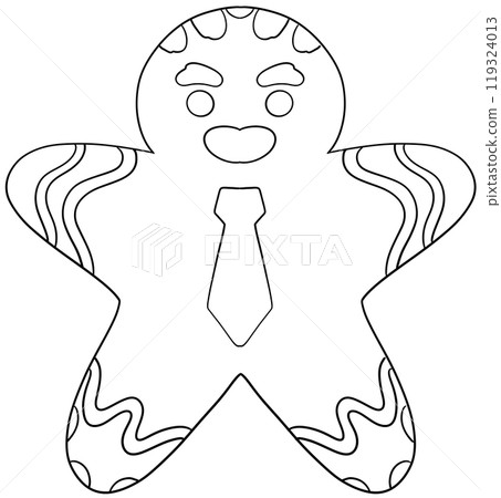 Gingerbread Mane pop line drawing coloring page 119324013