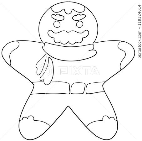 Gingerbread Mane pop line drawing coloring page 119324014