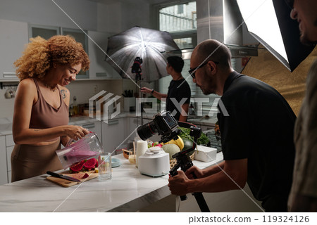 Team Of Operators Shooting Food Content 119324126