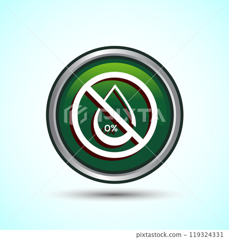 Alcohol Free Icon Design Illustration, No Alcohol Sign, Pastel Color Button Design 119324331