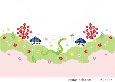 Year of the Snake - New Year's card template - O3 Year of the Snake - New Year's card template - O3 119324476