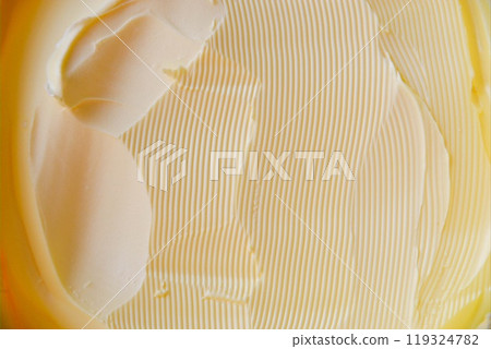 Yellow butter background and texture 119324782