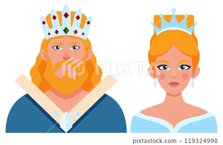 Royal King and Queen Illustration Royal King and Queen Illustration 119324998