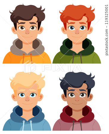 Diverse Group of Young Men Diverse Group of Young Men 119325001