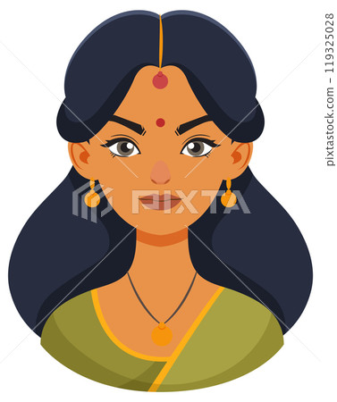 Traditional Indian Woman Portrait Traditional Indian Woman Portrait 119325028