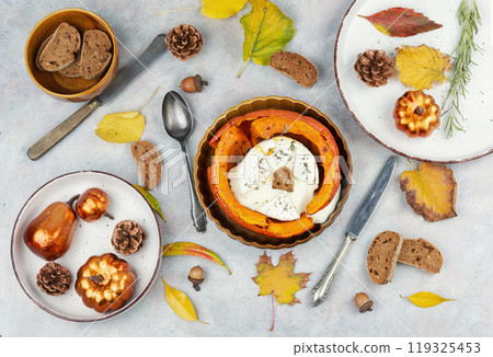 Roasted squash or pumpkin. 119325453