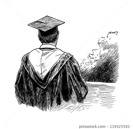 hand drawn graduation 119325581