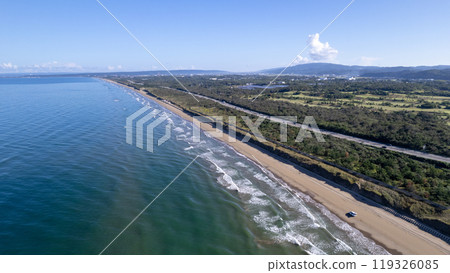 Drone | Chirihama Nagisa Driveway | Noto Satoyama Kaido | Hakui City, Ishikawa Prefecture 119326085