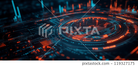 Strategic Portfolio Management Icon with Risk and Return Metrics in a Circular Design Strategic Portfolio Management Icon with Risk and Return Metrics in a Circular Design 119327175