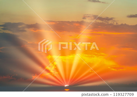 Sunset dramatic sky Sunset dramatic sky 119327709