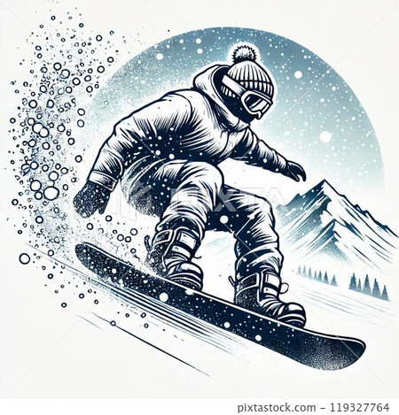 Senior skiing snowboarding 119327764