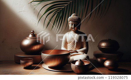 porcelain Buddha Statue, natural light porcelain Buddha Statue, natural light 119328075