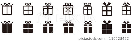 Gift icon illustration set 119328432