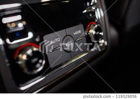 A close up of a car s rear air conditioning system A close up of a car s rear air conditioning system 119329856