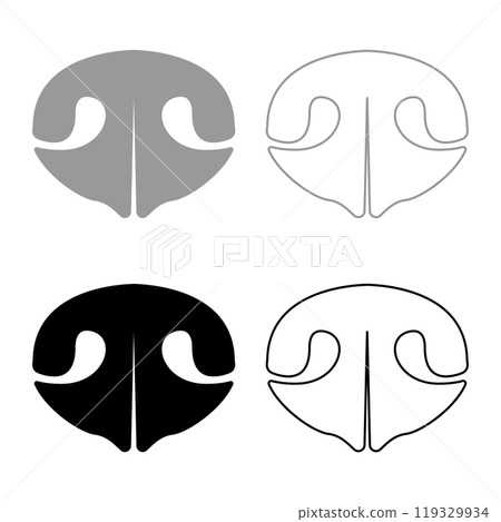 The dog's mouth puppy pet concept veterinary doggy set icon grey black color vector illustration image solid fill outline contour line thin flat style The dog's mouth puppy pet concept veterinary doggy set icon grey black color vector illustration image solid fill outline contour line thin flat style 119329934