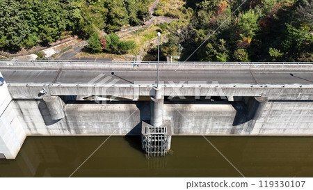 Hiroshima Prefecture Sera District [Yamada River Dam] Drone aerial photography_SYAMD_No27 119330107