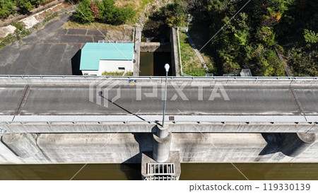 Sera-gun, Hiroshima Prefecture [Yamada River Dam] Drone aerial photography_SYAMD_No17 119330139