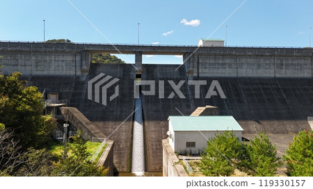 Hiroshima Prefecture Sera District [Yamada River Dam] Drone aerial photography_SYAMD_No10 119330157