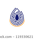 Water drop technology logo and 119330621