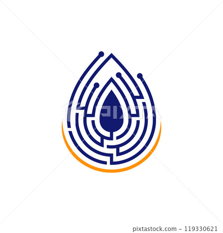 Water drop technology logo and 119330621