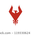 Abstract phoenix logo design template. 119330624