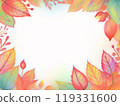 秋天的樹葉框架 119331600
