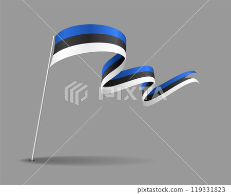 Estonian flag wavy background layout. Vector illustration. 119331823