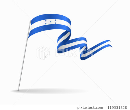 Honduras flag wavy background layout. Vector illustration. Honduras flag wavy background layout. Vector illustration. 119331828