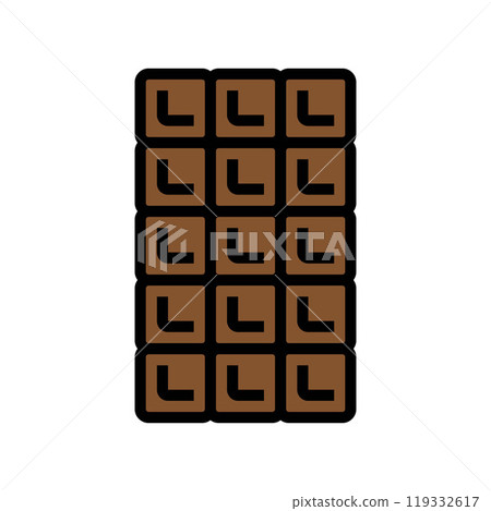 chocolate bars snack food color icon vector illustration 119332617