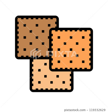 crackers snack food color icon vector illustration 119332629