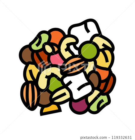 trail mix snack food color icon vector illustration 119332631