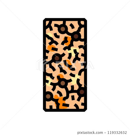 granola bar snack food color icon vector illustration 119332632
