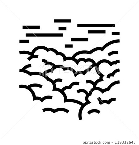 fog weather natural phenomena color icon vector illustration 119332645