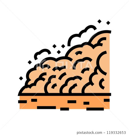 sandstorm weather natural phenomena color icon vector illustration 119332653